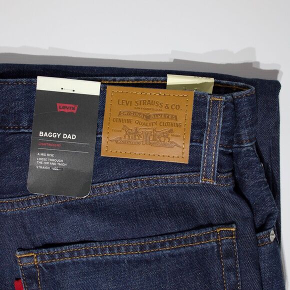 NWT $108 Levi's Premium Baggy Dad Wide Leg Jeans Cotton Linen Women Size 29x32 - Picture 8 of 15